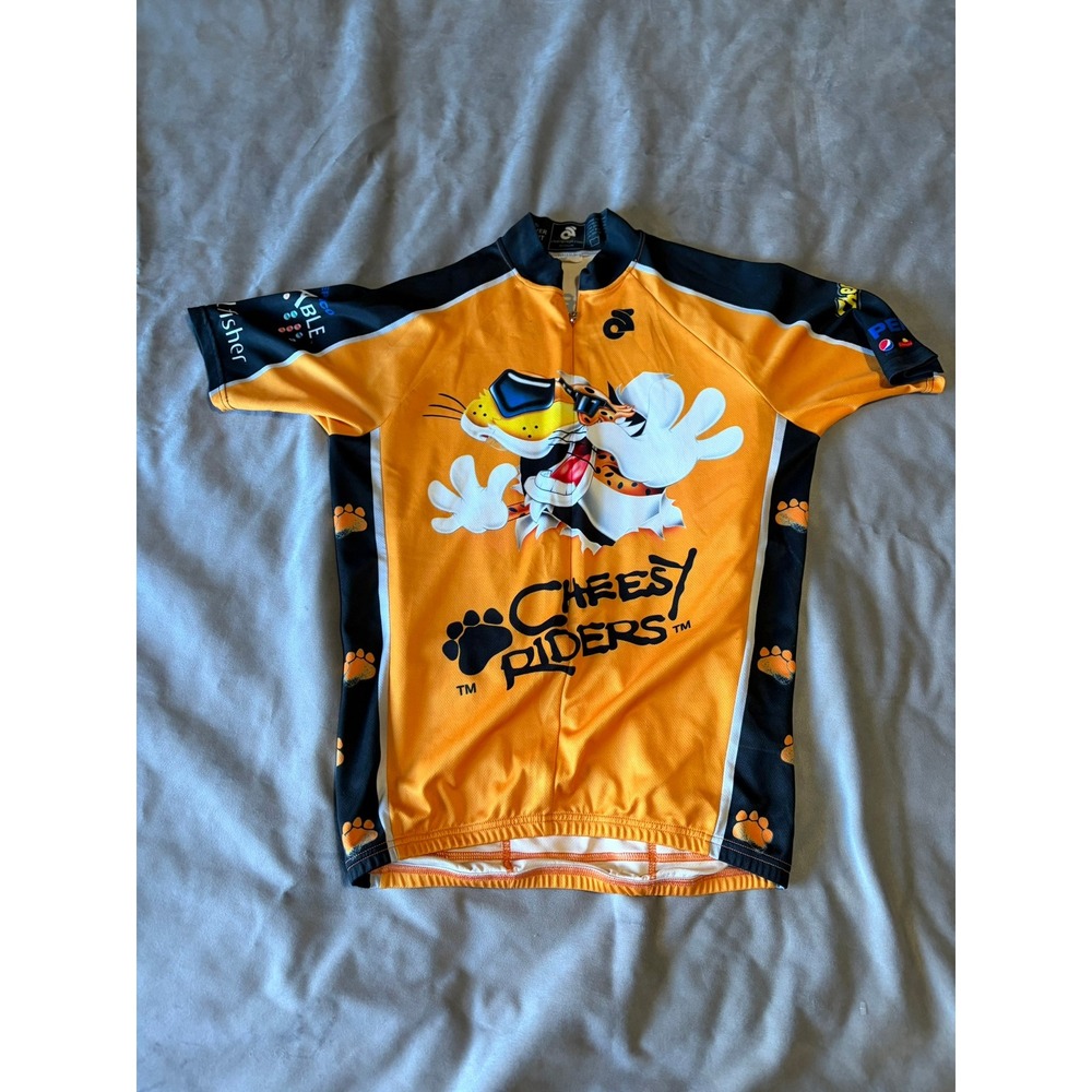 Champion System Cheetos Cheesy Riders Cycling Jersey Mens Medium Orange Black